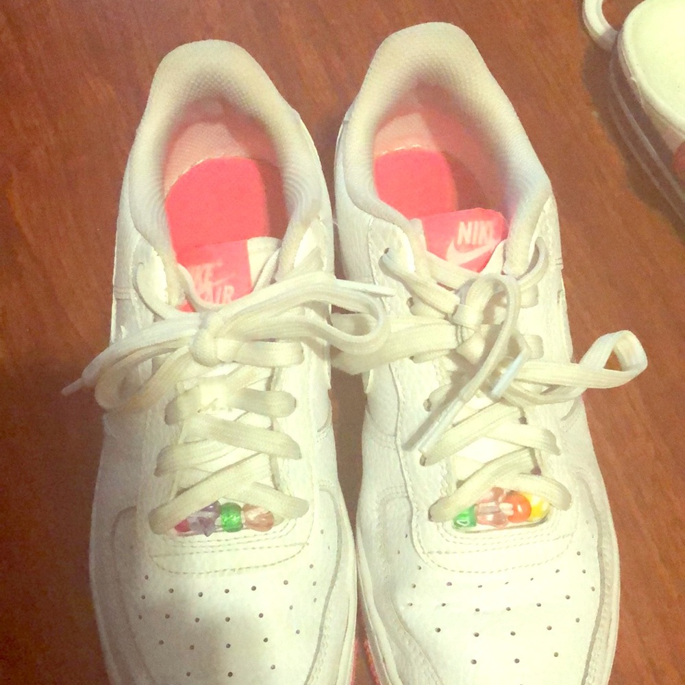 Pink bottom air force 1s💝